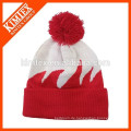 Großhandel billig benutzerdefinierte Design Acryl Beanie mit Top Ball